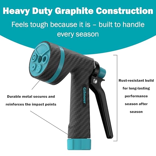 Gilmour Heavy Duty Rear Control Garden Hose Nozzle with Swivel Connect - style: Rear Control