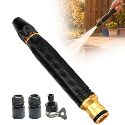 High Pressure Hose Nozzle, Heavy Duty Adjustable Twist Hose nozzle Jet Sweeper Nozzle, Pressure Washer Nozzle with Leak-Proof Design for Car Wash, Lawn, Patio Cleaning