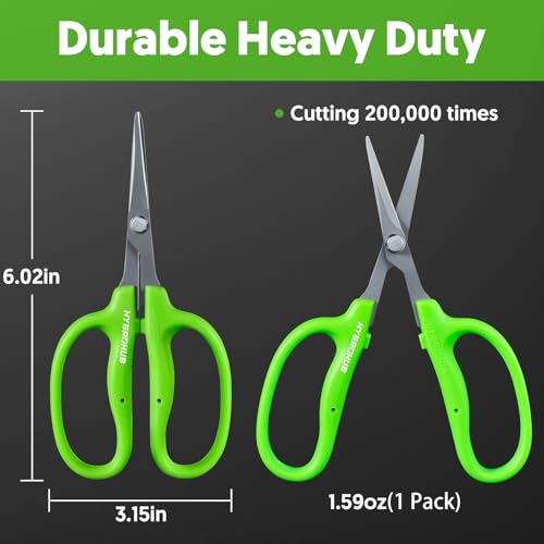 Garden Scissors, 2 PCS, 6-in, Non-Stick Coated Steel, Straight Blades - style: Straight Blade