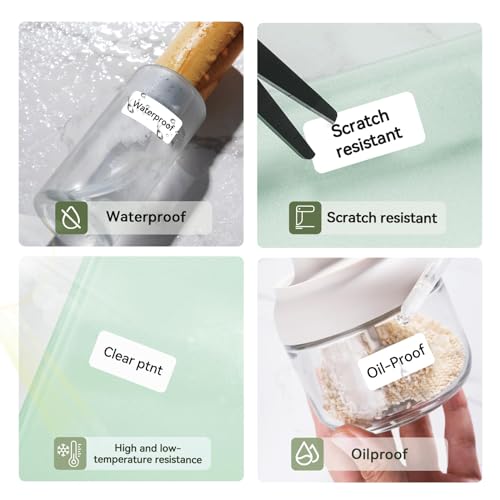 NIIMBOT Thermal Transfer Labels 0.55''x1.18'' for N1(B18) Label Maker - color: 0.55''×1.18''-white