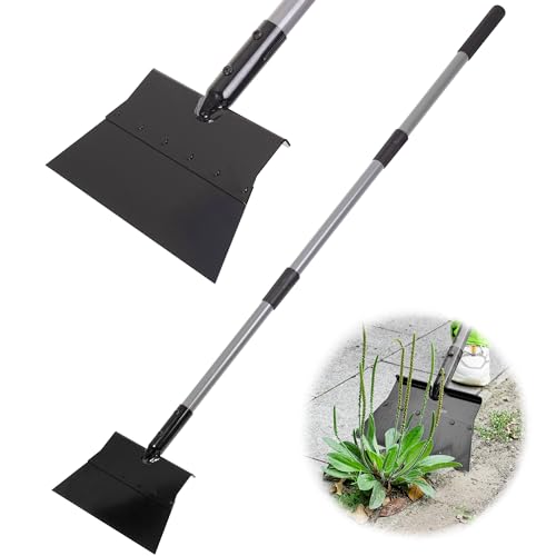 Suchtale Flat Shovel, 11-Inch Floor Scraper, Long Handle Weed Scraper