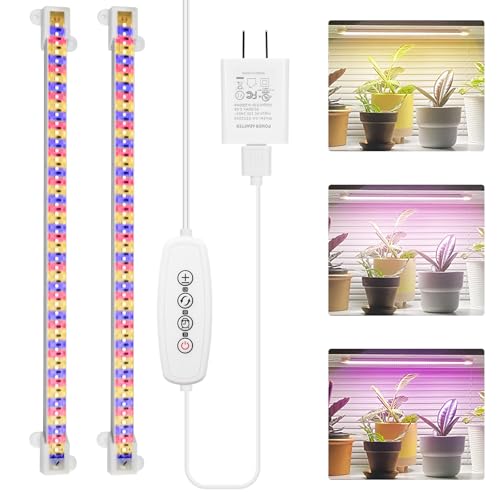 Mosthink Indoor Grow Strip Lights for Under Shelf Cabinet Plants - color: Mix, size: 13.75inch 2Pack-in-1