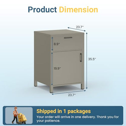 Wisteria Lane Outdoor Storage Cabinet with Drawers, Aluminum Modular Outdoor Kitchen, All Weather Kitchen Island for Patio, BBQ, Backyard - size: Single Drawer Cabinet