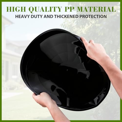 6 Pack 18 inch Plant Saucers for 15.5 inch Planters, Modern Matte Finish 18 20 22 25 inch Flower Pot Drip Tray Base for Indoors Outdoors, Heavy Duty Plant Trays to Catch Water, Black - size: 18 inch
