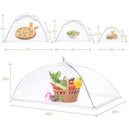 Food Covers for Outside Mesh, Food Nets for Outdoors, 7 Pack - size: 7 PACK (1*XXL+2*L+2*M+2*S)