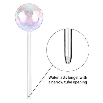 Tomorotec 2Pcs Rainbow Glass Plant Watering Globes, Self Watering Spikes - color: Iridescent 2-Pack