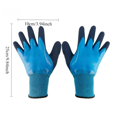 Gardening Gloves, Thorn Proof Work Gloves with Rubber Palm, Water Resistant Safety Gloves for Yard Work, Rose Pruning & Planting, Durable & Breathable, 1 Pair
