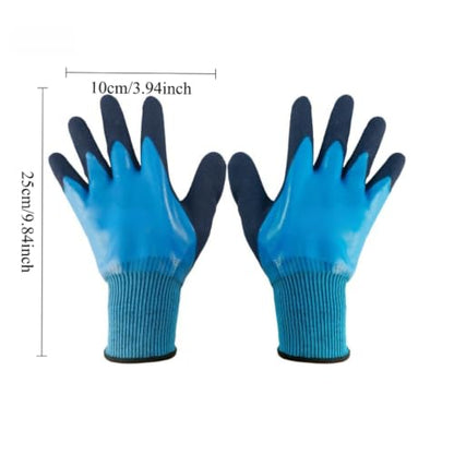 Gardening Gloves, Thorn Proof Work Gloves with Rubber Palm, Water Resistant Safety Gloves for Yard Work, Rose Pruning & Planting, Durable & Breathable, 1 Pair
