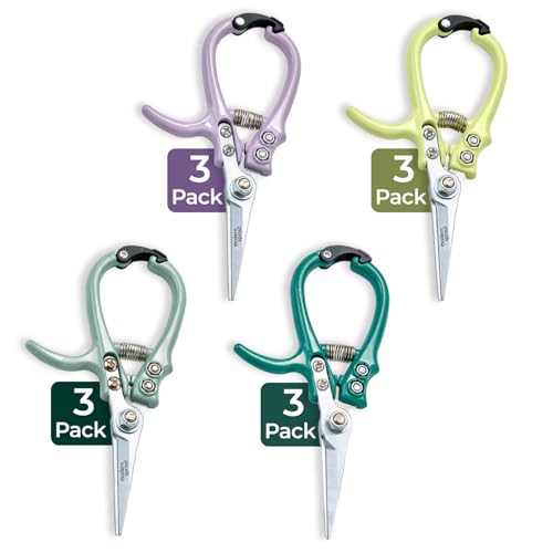 Modern Sprout Pruning Shears - Garden Snips - Herb Scissors - Multi 12-Pack - color: Multicolor - 12pcs