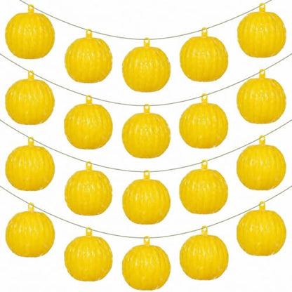 Qualirey 20 Pcs Sticky Fruit Fly Trap Ball Adhesive Fly Catching Ball Sticky Glue Fly Gnat Wasp Hornet Mosquito Bugs Flying Insects Trap Ball Traps (Yellow) - color: Yellow, size: Flat Top