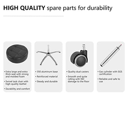 Grace&Grace Height Adjustable Swivel Stool with Extra Large Extra Thick Seat for Ultimate Comfort for Salon, Studio, Shop, Kitchen - style: Royal with Back