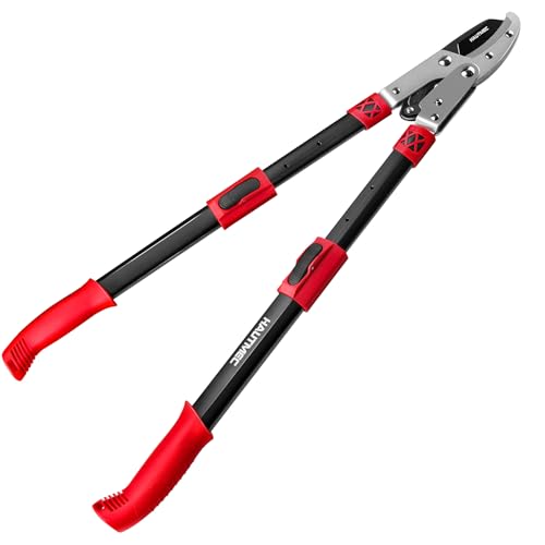 HAUTMEC Anvil Loppers for Tree Trimming Heavy Duty, Extendable 27-37'' Garden Loppers with Compound Action System, 2" Cutting Capacity, Labor-Saving Tree Trimmer for Yard, Lawn Branch Cutter - color: Loppers