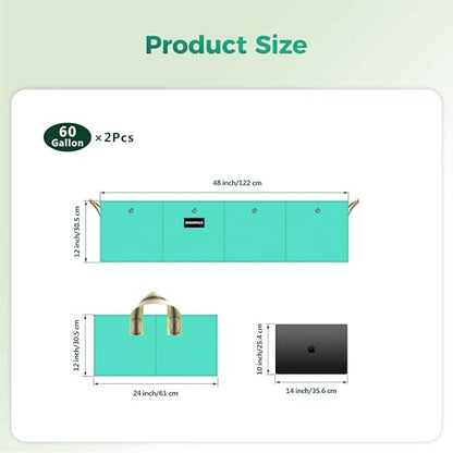 2 Pcs 4x2x1Ft 8 Grids Raised Garden Bed for Outdoor Vegetables - size: 60 gallon