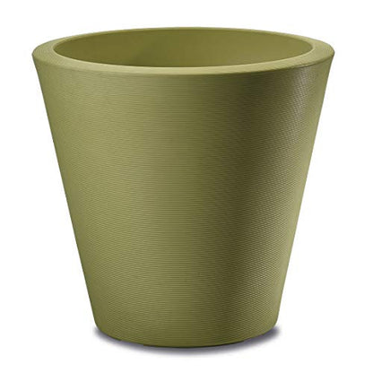 Crescent Garden A113569A Rotational Molded Madison Planter, Wasabi, 14" - color: Wasabi, size: 14"