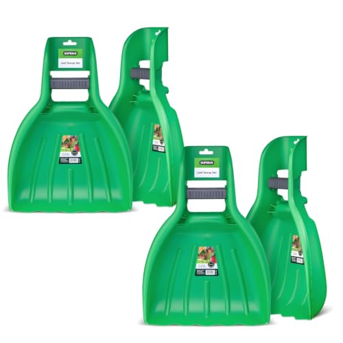 Leaf Collector, Leaf Scoops, Hand Rake for Leaf Picker Upper Gardening Hand Tools, Lawn Cleaning Garden Rake 2 Pairs Leaf Scoop, Green Plastic Leaf Grabber, by Superio - size: 2 Pack