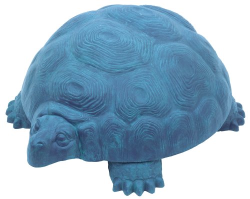 Darwin the Galapagos Turtle Hose Hider & Garden Tool Storage Statue - 100 Foot Hose Capacity - Patina Finish - style: Turtle Without Hose Reel