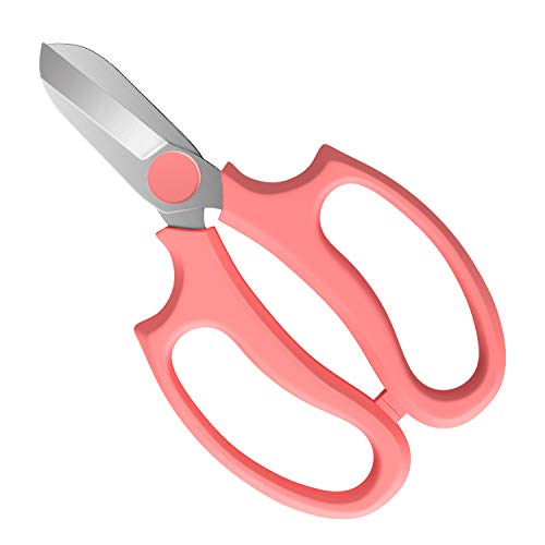 Housolution Flower Scissors, Premium Steel Garden Pruning Shears, Pink - color: Pink, size: 1 Pack