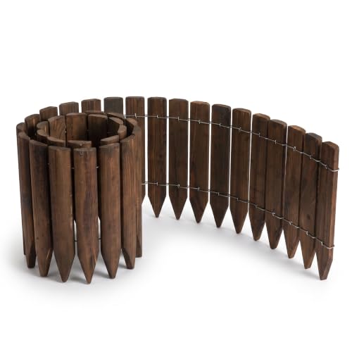 WORTH Wooden Edging for Landscaping, Flexible Garden Lawn Border 12" x 42" - color: 1-Pack 11.8"x42"