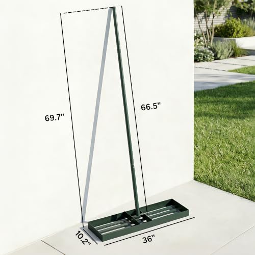 Outsunny Lawn Leveling Rake, 36" x 10" Heavy Duty with 66.5" Handle - size: 36" x 10"
