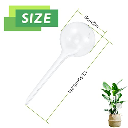 Pynqdfu 8 Pcs Clear Plant Watering Globes,Plastic Self Watering Bulbs Ball,Garden Water Device for Plant Indoor Outdoor(Small) - size: 8 Small