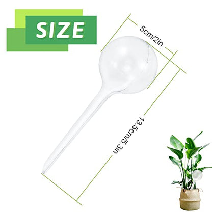 Pynqdfu 8 Pcs Clear Plant Watering Globes,Plastic Self Watering Bulbs Ball,Garden Water Device for Plant Indoor Outdoor(Small) - size: 8 Small