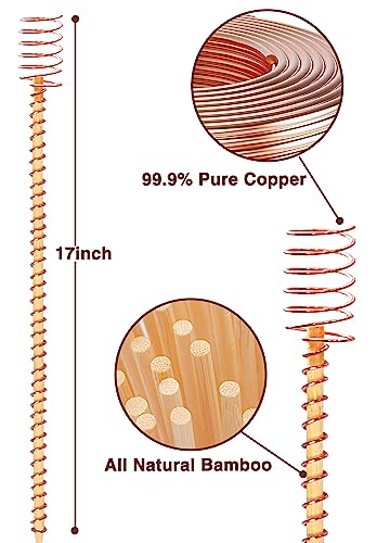 6 Pack 17" Copper Garden Stakes for Plant, Electroculture Copper Wire Rod - color: 6Pack 17Inch
