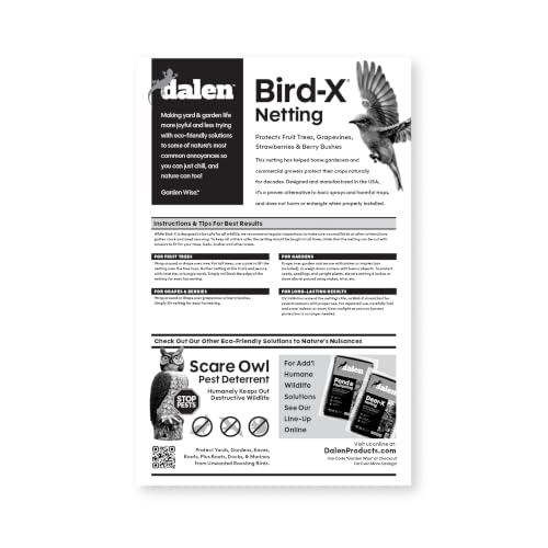 Dalen Bird-X Protective Mesh Netting for Fruit Trees & Berries, 7 x 20 ft - size: 7' x 20'