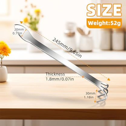 Stainless Steel 3 Prong Root Rake Pick Set Loosen Soil Bonsai Tree Tool Set