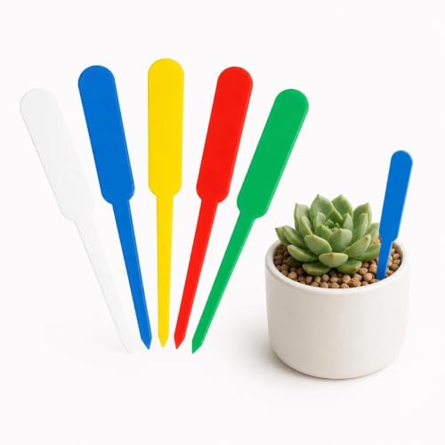 50Pcs Waterproof Plant Tags, Durable Plastic Garden Labels for Outdoor Plants, Nursery Seedlings, Flower Pots and Plant Identification(Blue) - color: Blue