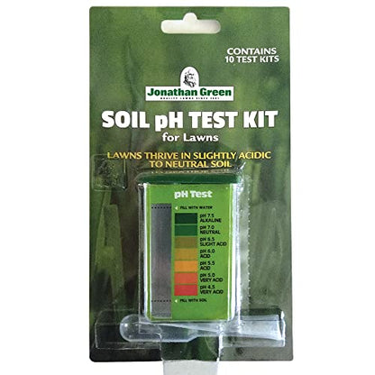Jonathan Green Soil pH Test Kit for Lawns - Contains 10 Soil Test Kits