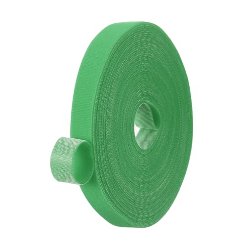 PATIKIL 0.6" x33FT Hook and Loop Tape Double-Sided Nylon Strips Green - color: Green, size: 0.6"x33FT