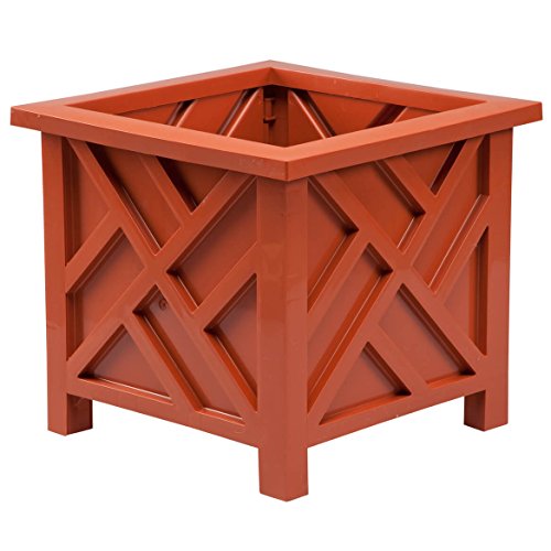 Miles Kimball Terra Cotta Chippendale Planter - color: Terra Cotta