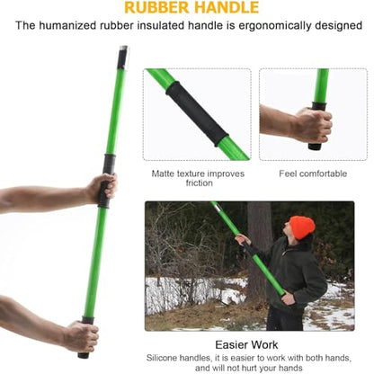 30 Feet Tree Pole Pruner Manual Branches Trimmer Tree Branch Garden Tools Loppers Hand Pole Saws Extendable Height Adustable System for Sawing and Shearing - size: 30FT(with branch scissors)