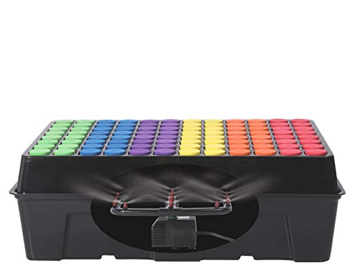 Clone Machine 96 Site, Aeroponic Cloning System Using 2 in Neoprene Insert Collars with Free Cloner Humidity Dome for Plant Cutting Propagation - size: 96 Site
