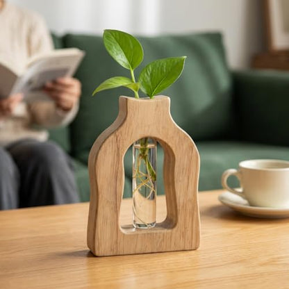 Plant Propagation Station Hanging Stand with Vases - color: 1