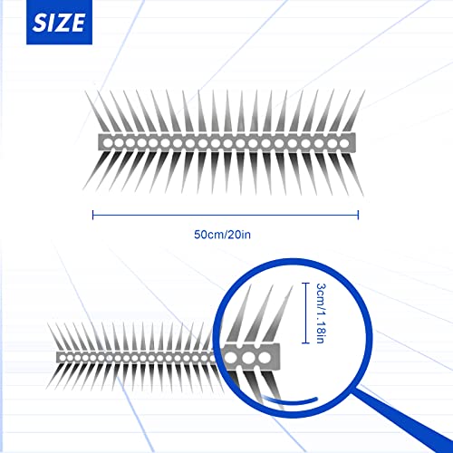 Bird Spikes, 20 Inch, Stainless Steel Fence Spikes - size: 20 inch