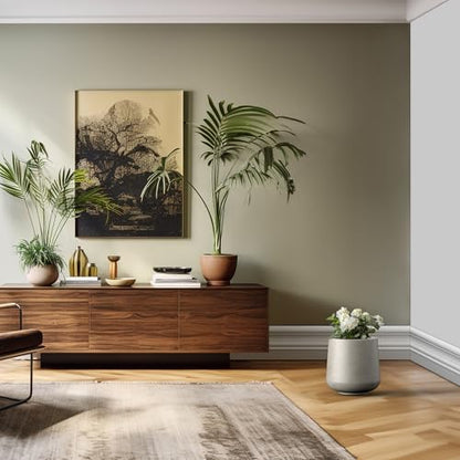 Kante Accent Round Curved Weathered Concrete Planter 13" Dia, Outdoor - color: Weathered Concrete, size: 11.6" D