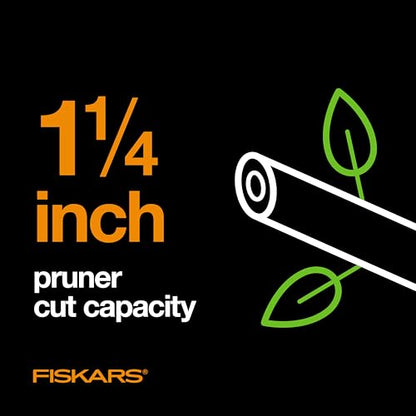 Fiskars 7-16 Ft Chain-Drive Extendable 2-in-1 Tree Pruner & Manual Pole Saw - style: 7-16 ft Chain Drive Saw & Pruner