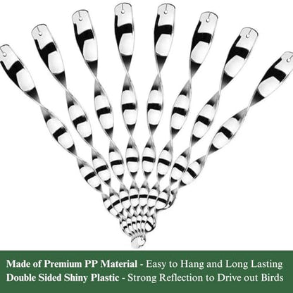jabrand 6pcs Bird Scare Rods, Woodpecker Deterrent Devices for Outside House Garden and Yard Bird Reflective Repellent Devices (Silver) - color: Silver (6pcs)