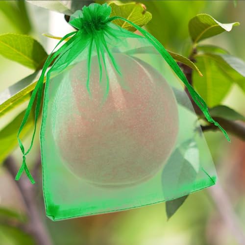 50PCS Fruit Protection Bag,12X16 /30CMX40CMFruit Netting Bags, Fruit Cover Mesh Bag with Drawstring, Garden Netting Bag, Birds Pest Net Barrier Bag for Fruits Vegetables Plant Flower - size: 12x16in(30x40cm)