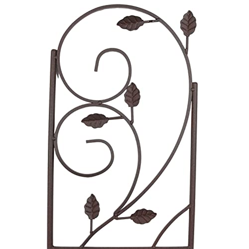 Sunnydaze 32-Inch Rustic Plant Design Outdoor Garden Trellis - Metal Wire Plant Support Trellis for Climbing Plants - Brown - Set of 2 - style: Rustic