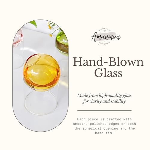 3-Pack Desktop Glass Planter Hydroponics Vase & Plant Propagation Station with Removable Stand | Colorful Glass Vase Set - Green, Pink, Amber - color: Amber + Green + Pink