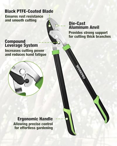 WORKPRO 3-Piece Garden Shears Set, Heavy-Duty Gardening Clippers - size: 3PCS - Garden Shears Set