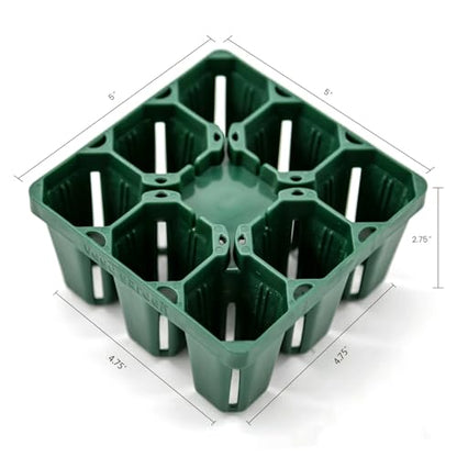 Vego garden Standard Seedling Trays Without Lids, 16 Pack for Seedlings Reusable Propagator Growing Starter Tray, Germination Trays Kit for Greenhouse/Garden (8-Cell per Tray) - size: 16 Packs, style: 8 Cells Standard Size