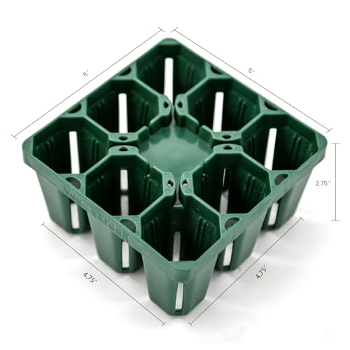 Vego garden Standard Seedling Trays Without Lids, 64 Pack for Seedlings Reusable Propagator Growing Starter Tray, Germination Trays Kit for Greenhouse/Garden (8-Cell per Tray) - size: 64 Packs, style: 8 Cells Standard Size