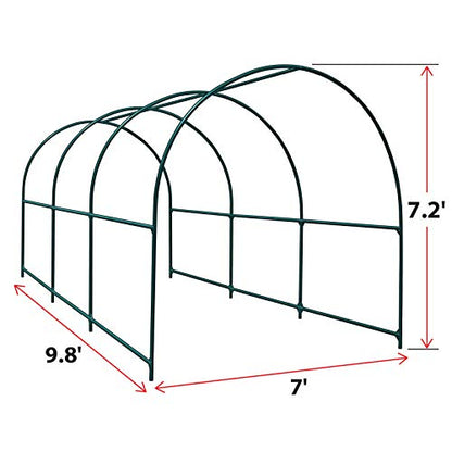 Multi-Size Large Garden Support Arch Frame Climbing Plant Arch Arbor for Flowers/Fruits/Vegetables (9.8ft x 7ft x 7.2ft) - size: 9.8 ft x 7 ft x 7.2 ft
