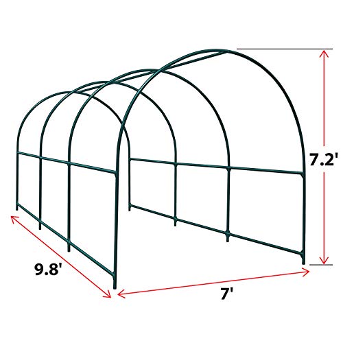 Multi-Size Large Garden Support Arch Frame Climbing Plant Arch Arbor for Flowers/Fruits/Vegetables (9.8ft x 7ft x 7.2ft) - size: 9.8 ft x 7 ft x 7.2 ft