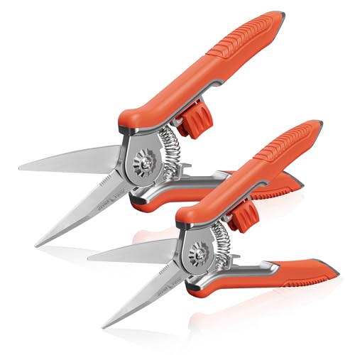 FLORA GUARD 2-Pack Pruning Shears, Stainless Steel Blade Clippers