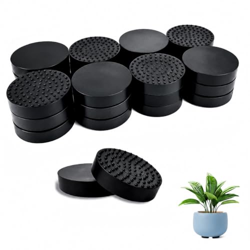 Ziopetru 24 Pack Non-Slip Rubber Pot Feet for Outdoor Indoor Planters