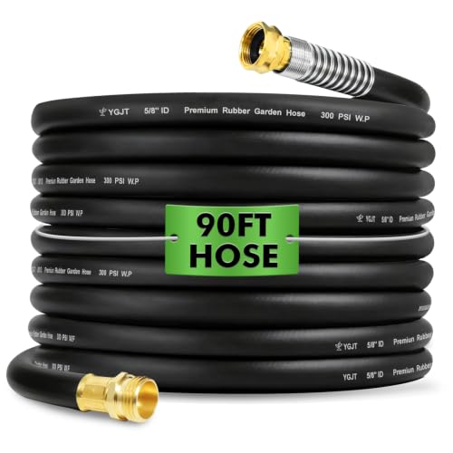 Heavy Duty Garden Hose 90FT x 5/8", 300psi Working, 1100psi Burst - size: 5/8 90FT Male to Female
